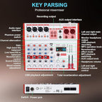 MW-6 6 Channel Professional DJ Audio Mixer, Portable Controller Mixer - Image 3