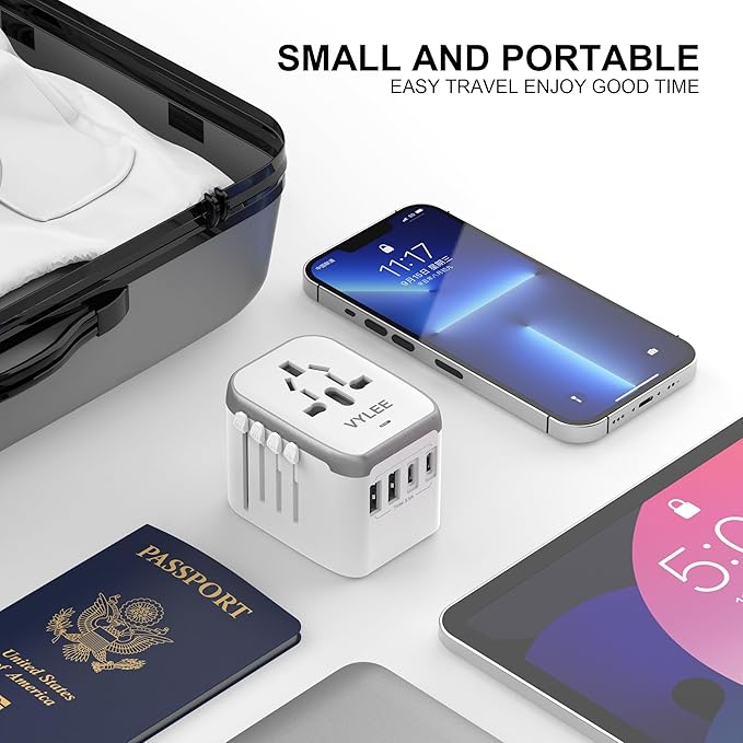 Universal International Power Travel Plug Adapter, 5 in 1 European Travel Plug - Image 6