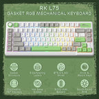 RK ROYAL KLUDGE L75 Gasket Mount Mechanical Keyboard w/Knob/Macro Keys & - Image 2