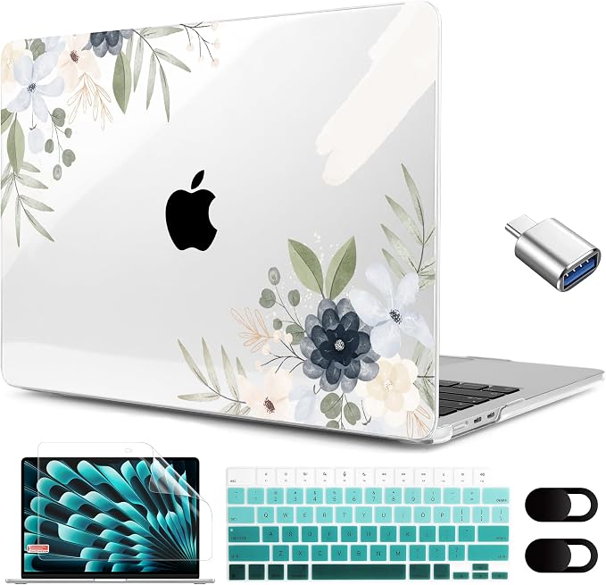 MEEgoodo for M4/M3/M2 MacBook Air 15.3 inch Case 2025 2024 2023, Case Fit Model by MEEgoodo