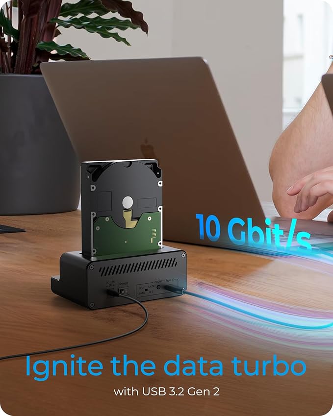 M.2 NVMe & SATA SSD/HDD Hard Drive Docking Station, ICY BOX USB-C 10Gbps M.2 - Image 4