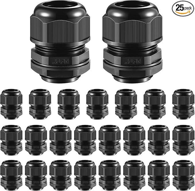 25 PCS 1" NPT Nylon Cable Gland Joints by RTHIEAI