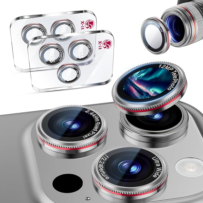 X-it 2 Pack Camera Lens Protector, Shatterproof Protection Anti-Scratch Ultra by X-it
