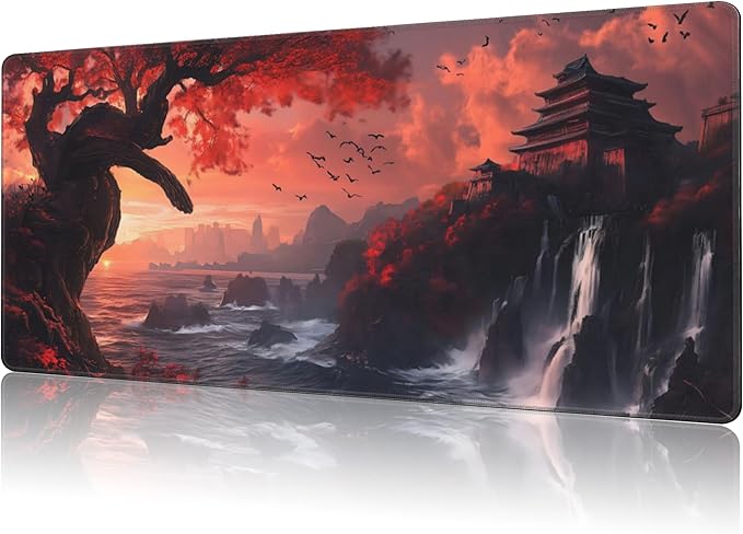 Mouse Pad Large Fantasy Landscape Non-Slip Gaming Desk Mat by NIYLYNSYN