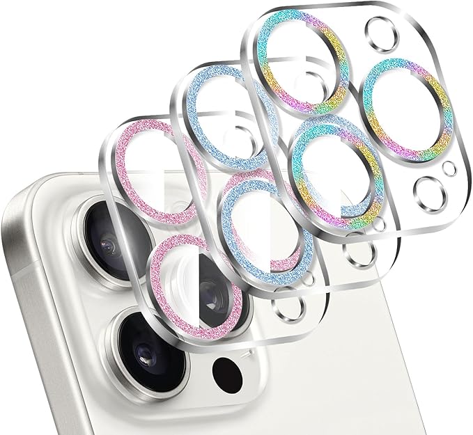 LucBuy 3PCS Sparkling Camera Lens Protector by LucBuy