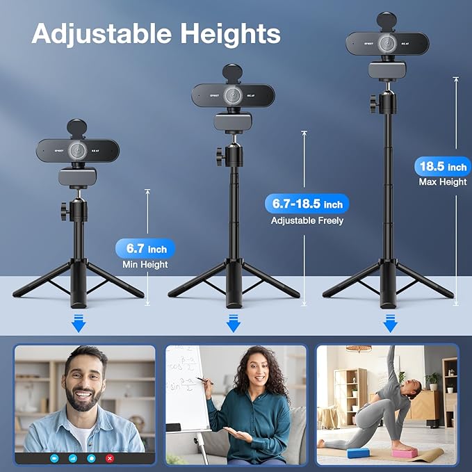EMEET NOVA 4K Webcam with Tripod - Image 3