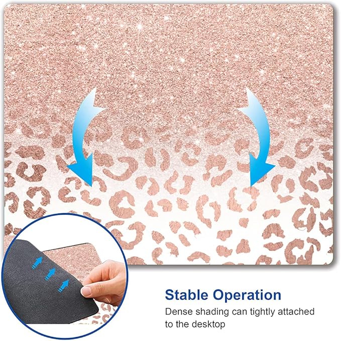 Mouse Pad, Animal Print Mouse Pad Custom Design, Square Waterproof Mouse Pad - Image 6