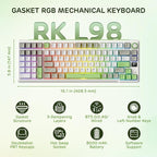 RK ROYAL KLUDGE L98 Wireless Mechanical Keyboard w/Left-Handed Southpaw Design - Image 2
