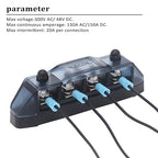 Recoil BBSPG4 Discrete 4 Position Barrier Strip Bus Bar 4 x M5 Studs Terminals - Image 3