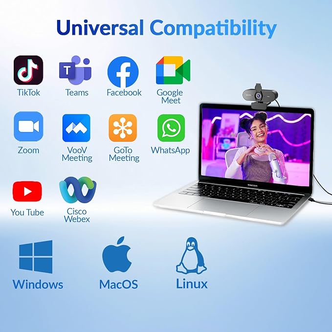 4K Webcam for PC with PDAF & CDAF Dual-autofocus, Ultra 4K HD, 2 Noise - Image 9