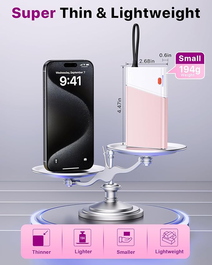 Aaoyun Portable Charger Power Bank, 10000mAh 22.5W PD Fast Charging Powerbank - Image 5