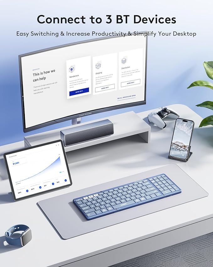 Samsers Foldable Bluetooth Keyboard - Image 2