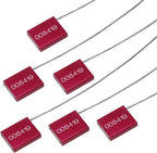 Leadseals 50 Red Steel Cable Seals Metal High Security Seals Numbered Truck - Image 5