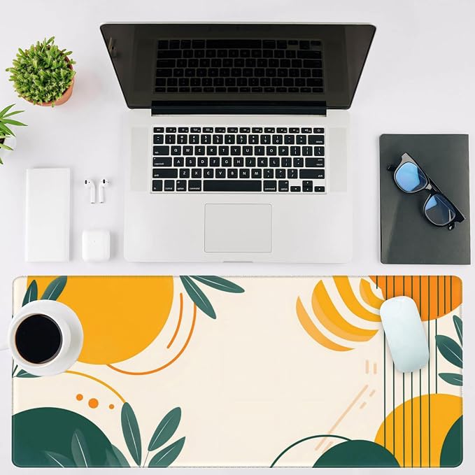Mouse Pad Large Abstract Shapes and Lines Non-Slip Game Desk Mat - Image 2