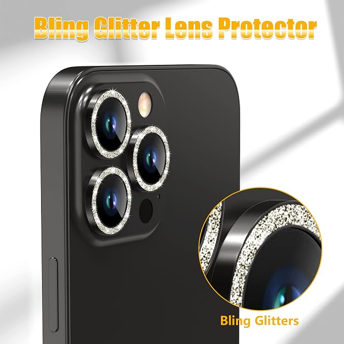 AGVEE 3+3 6 Pack for iPhone 13 Pro 6.1" / 13 Pro Max 6.7" Camera Lens Cover - Image 5