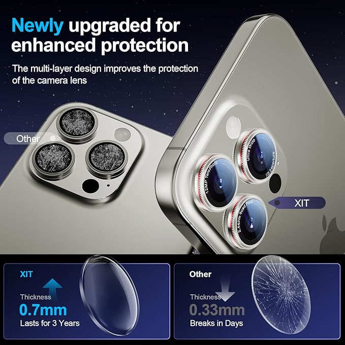 X-it 2 Pack Camera Lens Protector, Shatterproof Protection Anti-Scratch Ultra - Image 6