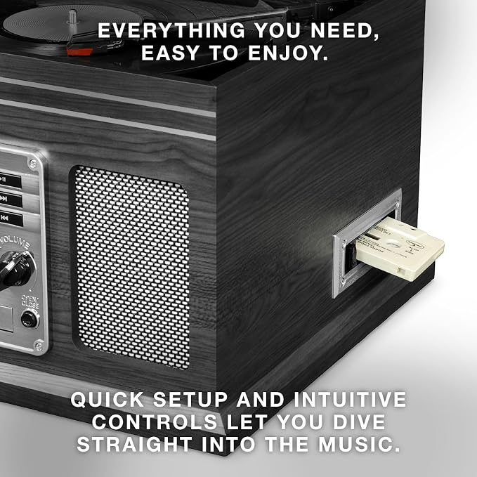 Victrola The Quincy 6-in-1 Bluetooth Record Player & Multimedia Center - Image 7
