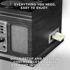 Victrola The Quincy 6-in-1 Bluetooth Record Player & Multimedia Center - Image 7