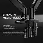 HUANUO Dual Monitor Stand for 13″–40″, Premium Dual Monitor Mount - Image 6