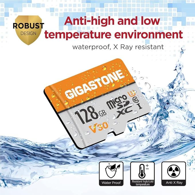 GIGASTONE 128GB Micro SD Card 2-Pack, A1 V30 4K Video Recording, Compatible - Image 6