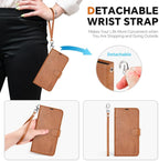 TUCCH Wallet Case for Galaxy S25 Edge, Removable 2 in 1 RFID Blocking Wrist - Image 6