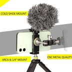 Phone Mount for Tripod, Smartphone Tripod Adapter for iPhone Samsung Cell Phone - Image 3