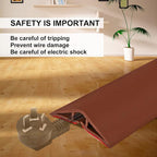 20Ft Floor Cord Cover Brown Silicone Cable Protector Easy to Install Wire - Image 2