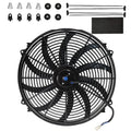 MuHize 16 Inch Universal Radiator Cooling Fan Kit - 12V 120W High Performance by MuHize