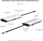 Satechi 8 in 1 USB C Hub Multiport Adapter V3, 8K HDMI, 100W Charging, 4 USB - Image 2
