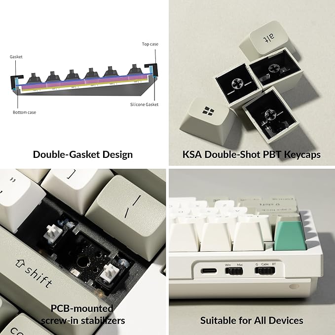 Keychron Q6 Max QMK/VIA Bluetooth Wireless /2.4 GHz/USB-C Wired Custom - Image 6