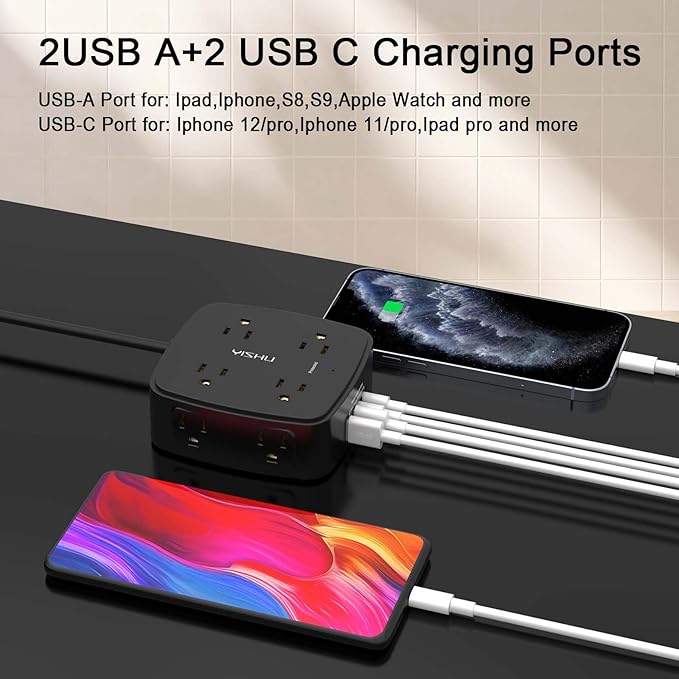 5Ft Surge Protector Power Strip - Image 3