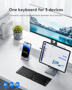 Samsers Bluetooth Foldable Keyboard, Wireless Portable Folding Keyboards - Image 2