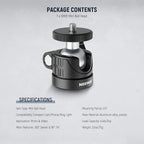 NEEWER Basic Mini Ball Head, Portable Tripod Head Camera Mount Adapter - Image 7