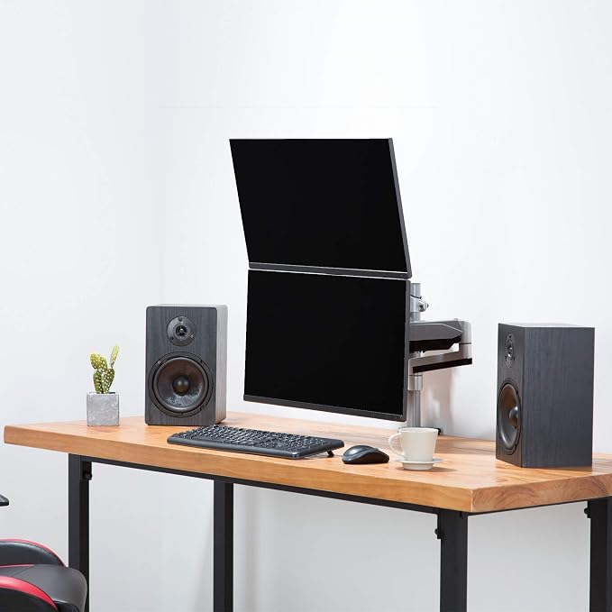 AVLT Dual 13"-27" Stacked Monitor Arm Desk Mount - Image 8