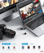 uni SD Card Reader, High-Speed USB C to Micro SD Card Adapter USB 3.0 Dual Slots - Image 3