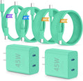 iPhone 16 15 Pro Max Charger Fast Charging, 45W Dual Port USB C Fast Charger by QZIIW