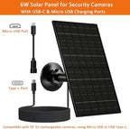 FUTUREZEN 6W Solar Panel for Security Camera Outdoor, 5V USB/USB-C Solar - Image 2