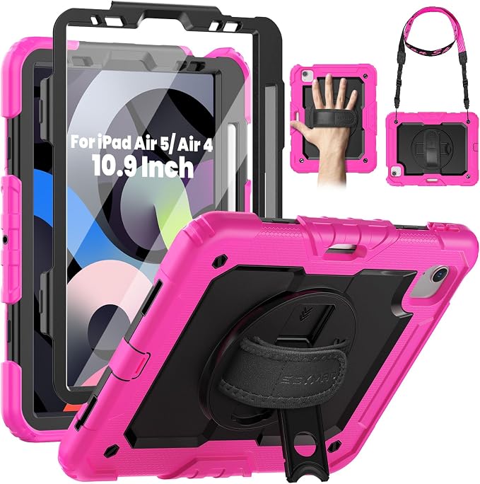 SEYMAC for iPad Air 5th/ 4th Generation Case 10.9 Inch, Full-Body Shockproof by SEYMAC