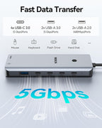 Laptop Docking Station Dual Monitor, USB C Hub - Image 9