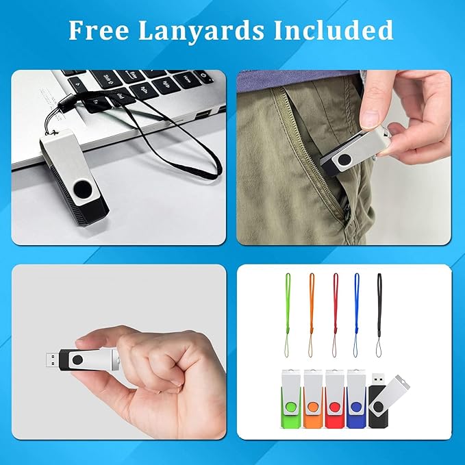5 Pack 16GB Flash Drive, Wooolken USB 2.0 Memory Stick - Image 5