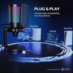 Fifine USB Microphone for PC Gaming, Computer Desktop Streaming Microphone - Image 6