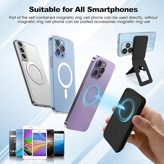 Phone Stand, Foldable Magnetic Phone Tripod, Angle Adjustment & Strong Magnets - Image 3
