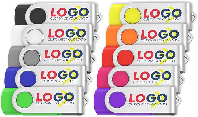 ABLAZE Personalized USB 256MB Flash Drive 10 Pack, USB 2.0 Custom Thumb Drives by ABLAZEGlobal