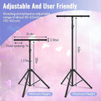 Juexica 2 Pcs DJ Light Stand Adjustable 35-63 Inch Par Can Tripod T-Bar Stage - Image 2