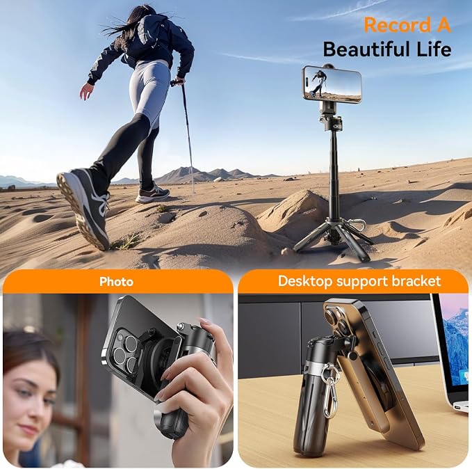 Magnetic Selfie Stick for iPhone, 4 in 1 Multifunctional Portable Selfie Sticks - Image 8