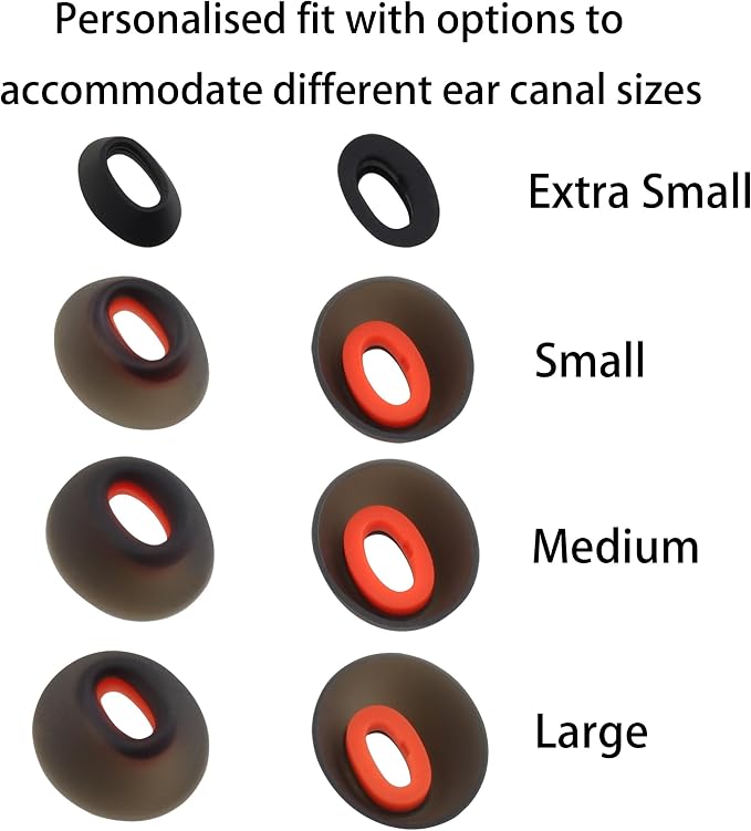 Replacement Silicone Ear Tips for JBL Tune Flex Wireless Earbuds, 8 Pairs - Image 2