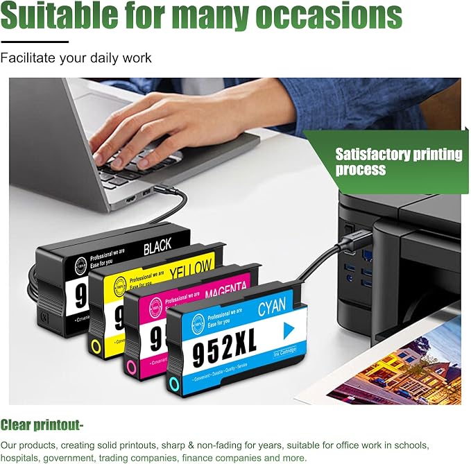 952XL High Yield Ink Cartridges Combo Pack Replacement - Image 7