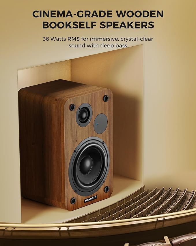 Active Bookshelf Speakers 36W RMS - Image 3