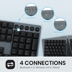Perixx PERIBOARD-835BR Wireless Ergonomic Mechanical Keyboard - Image 5