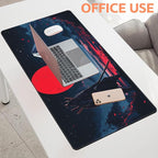 Mouse Pad Large Samurai and Red Moon Non-Slip Game Desk Mat - Image 5